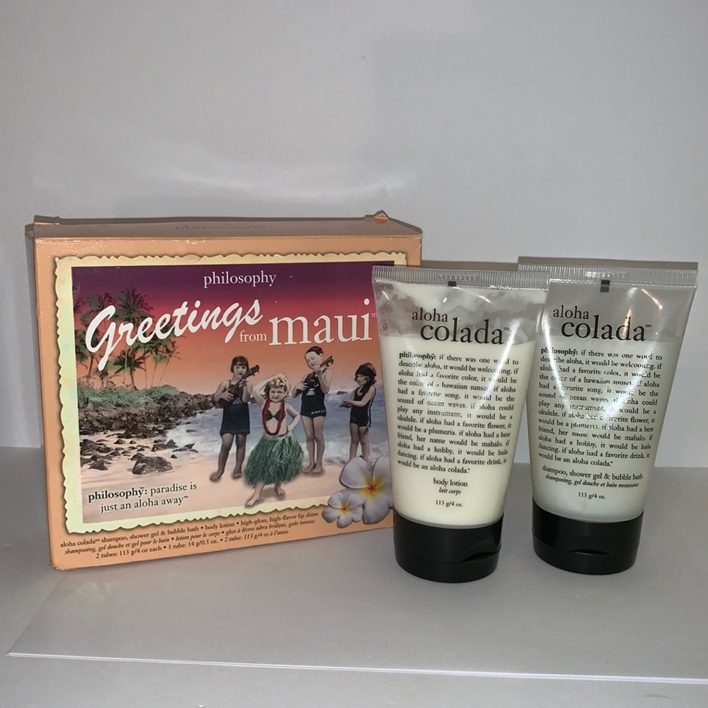 Aloha Colada Philosophy Lotion, Shower Gel Set